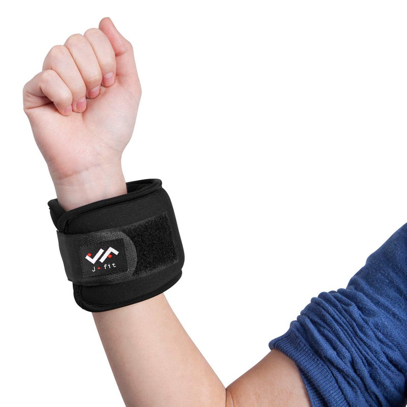 JFIT أوزان المعصم القابلة للتعديل JFIT - مجموعة من 2 - 2 رطل لكل منهما - قابلة للتعديل لملاءمة مريحة ومناسبة - تناسب الحجم الصغير / المتوسط, 2 رطل, S/M, أسود - Image 5